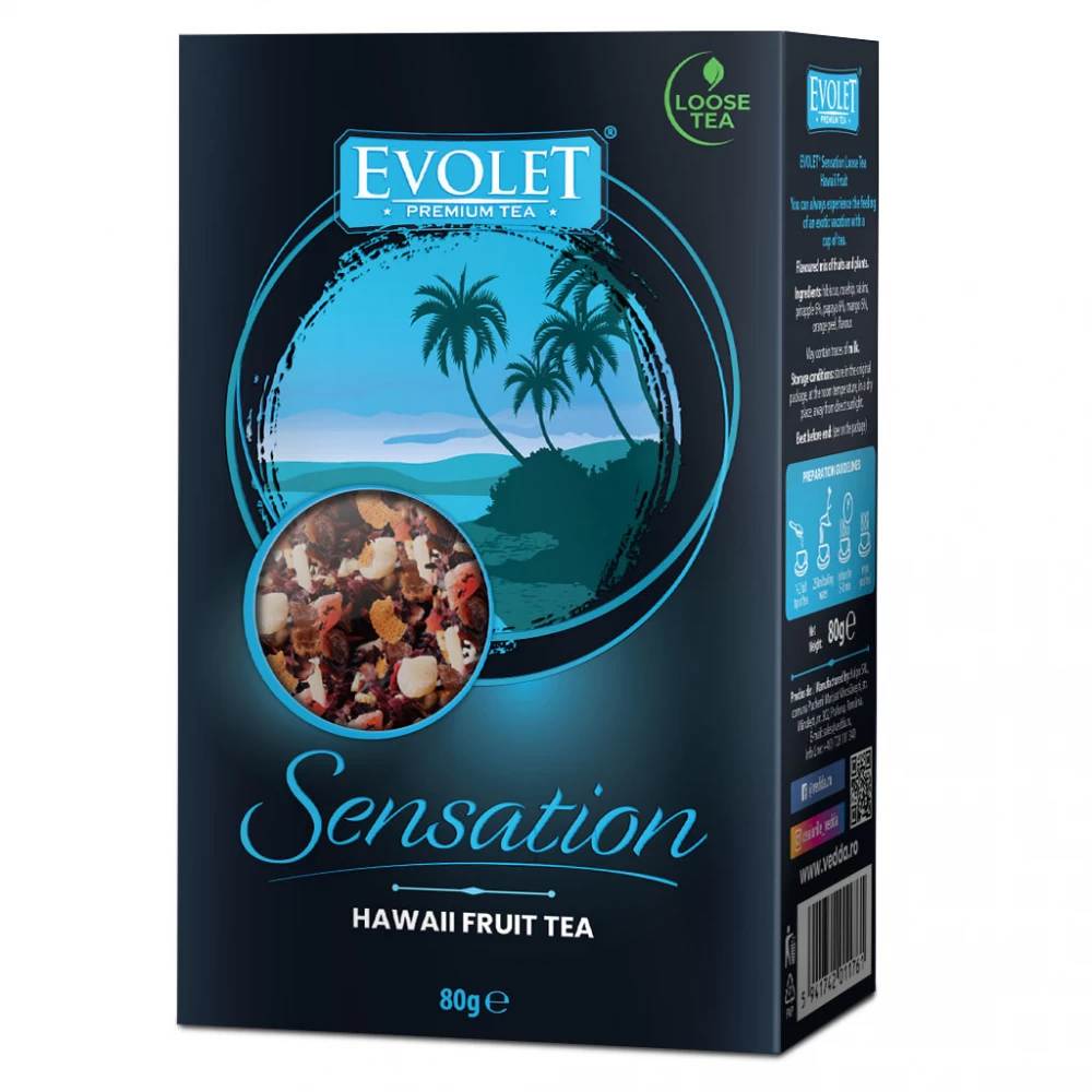 Ceai Hawaii Fruit Evolet Sensation, 80 g