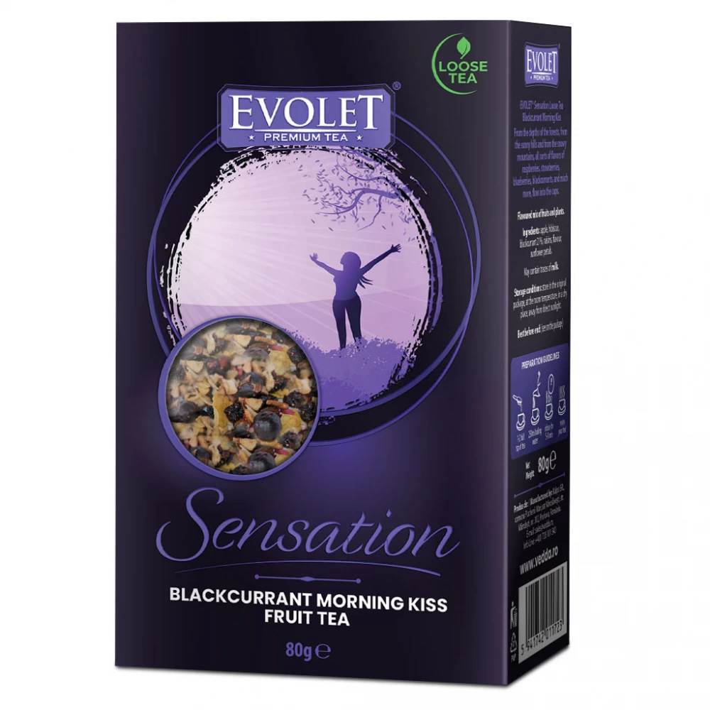 Ceai de Coacaze Negre Evolet Sensation, 80 g
