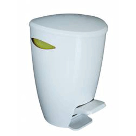 Cos baie cu pedala RAKI 5 l alb-verde