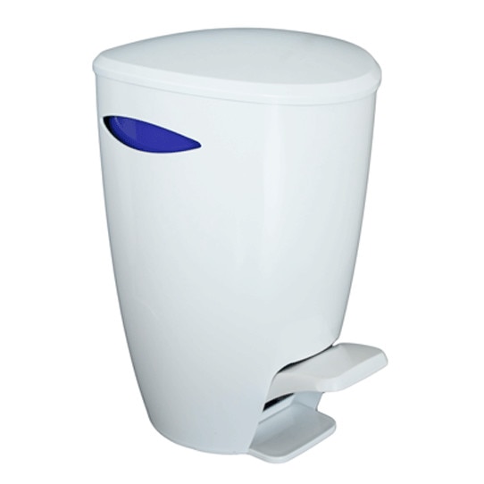 Cos baie cu pedala RAKI 5 l alb-mov