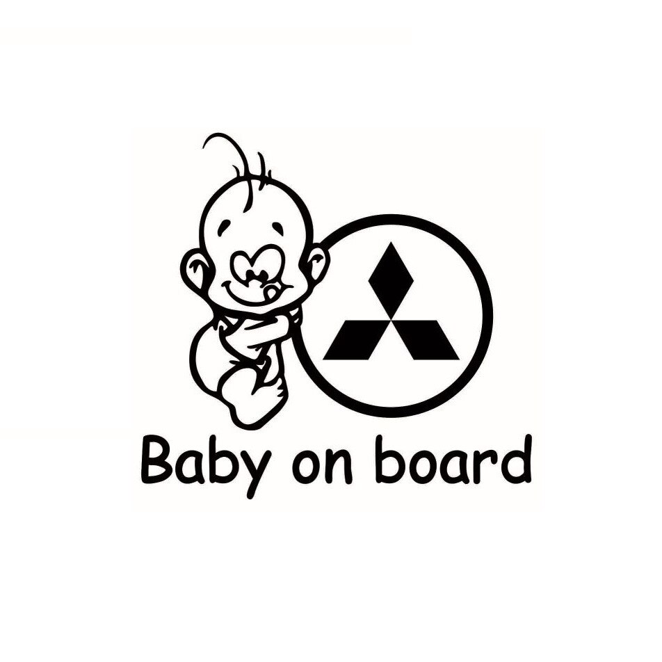 Autocolant cool baby on board Mitsubishi