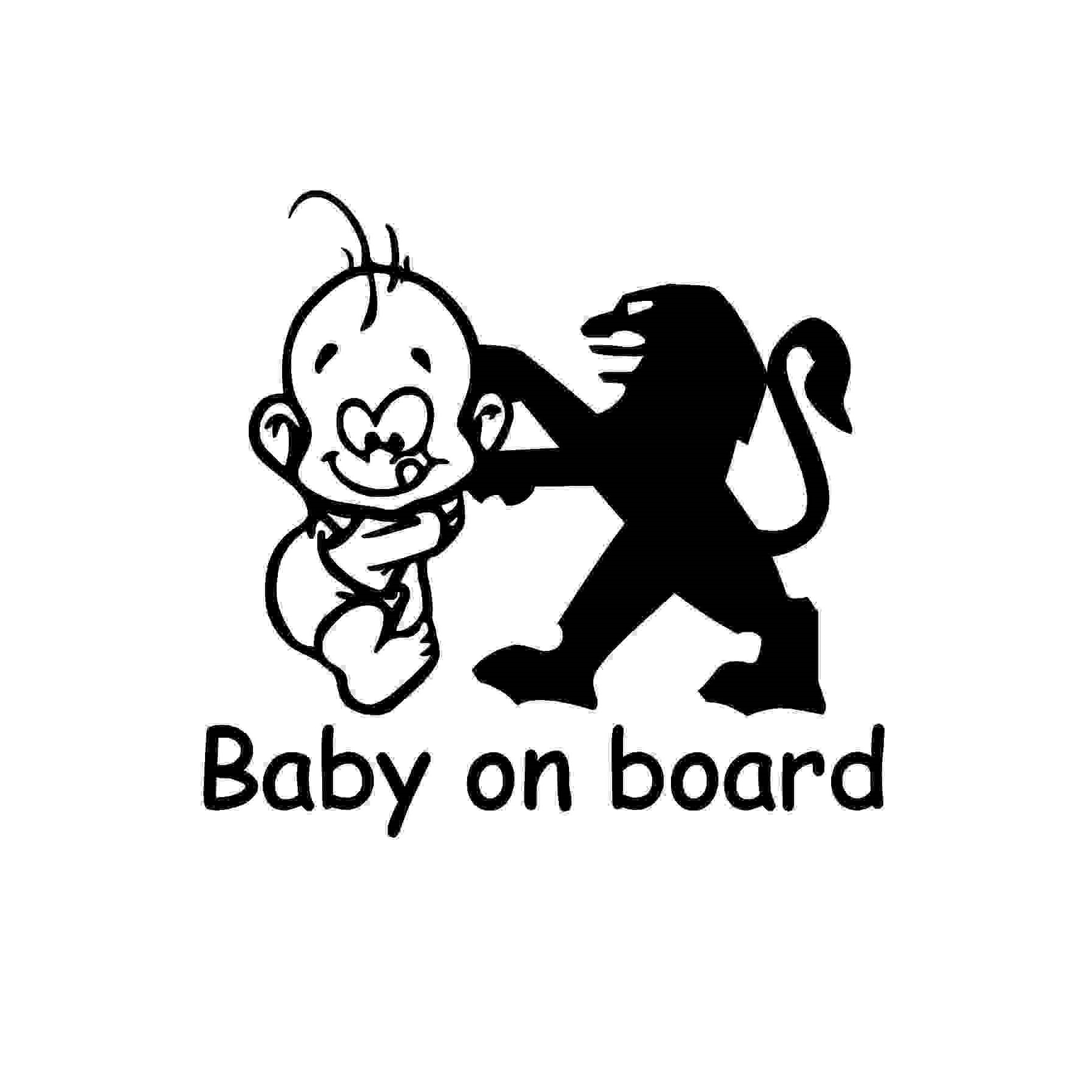 Autocolant cool baby on board Peugeot