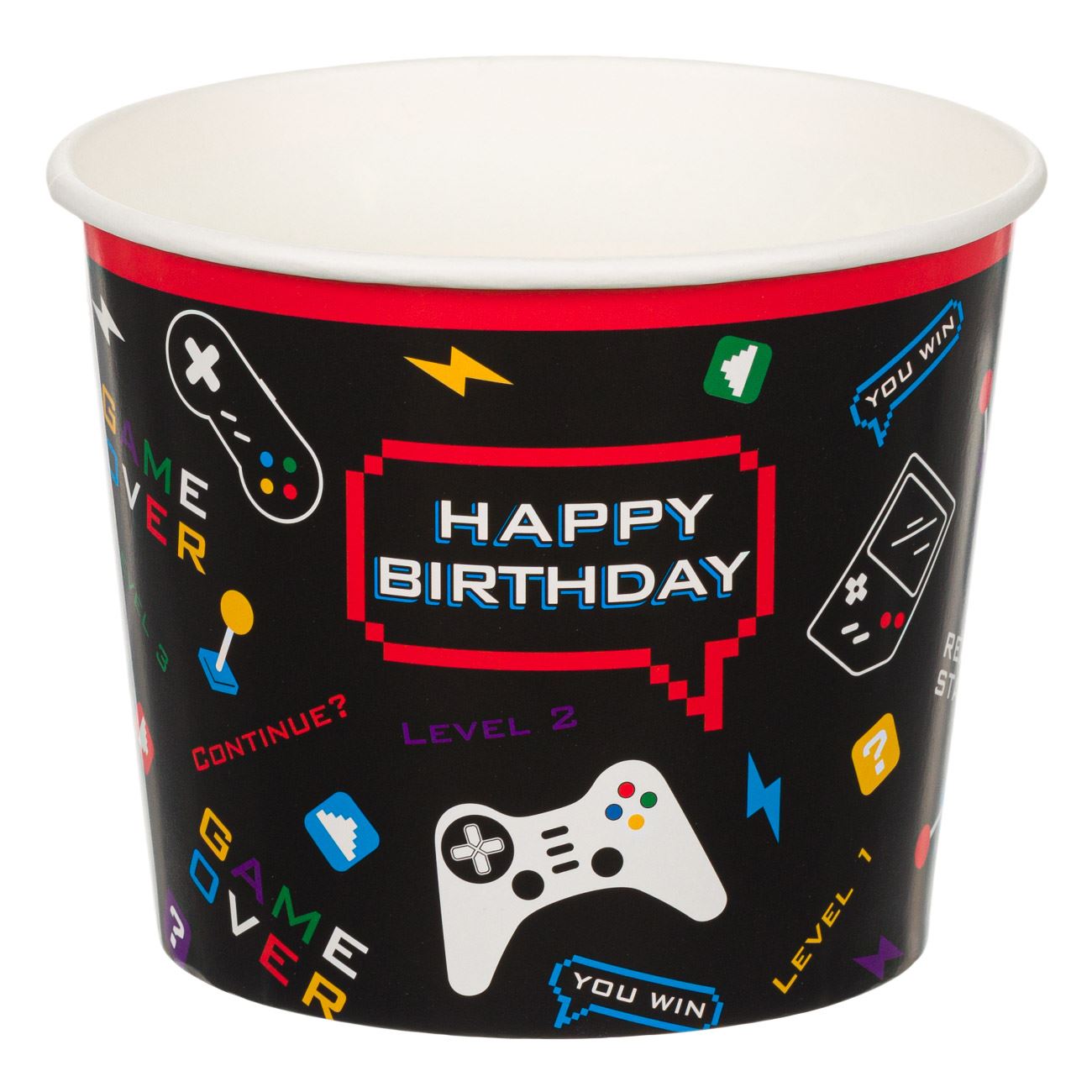 Galeata Zola® pentru gustari petrecere, GAME, negru 1.8 l