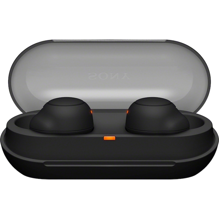 Слушалки In-Ear Sony WFC500B, True Wireless, Microfon, Bluetooth, IPX4, Автономия 10 часа, Черен
