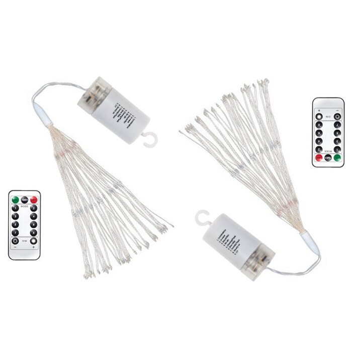 Set 2 instalatii de Craciun Kosiil, Model foc de artificii, 120 LED-uri, Cupru, 8 moduri