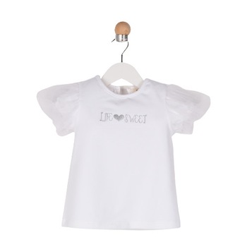 Tricou pentru fete, culoare alba 1810 Tricou pentru fete, culoare alba 1810