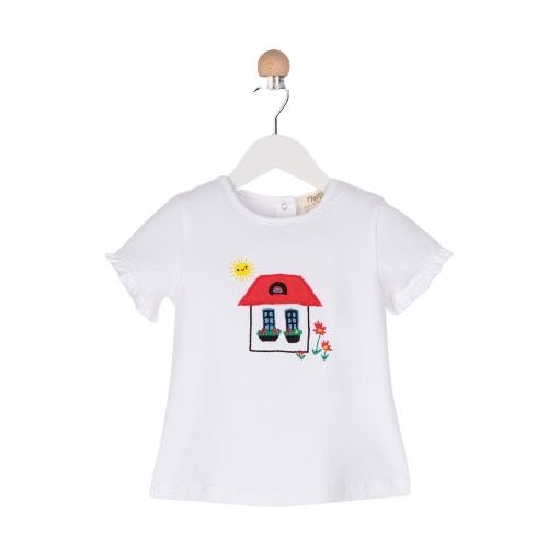 Tricou pentru fete, culoare alba 1835