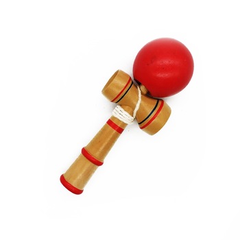 Joc de indemanare Kendama Knight, lemn fag, natur, 18cm, diametru bila 6cm - Vision® Abilitati practice Joc de indemanare Kendama Knight, lemn fag, natur, 18cm, diametru bila 6cm - Vision® Abilitati practice