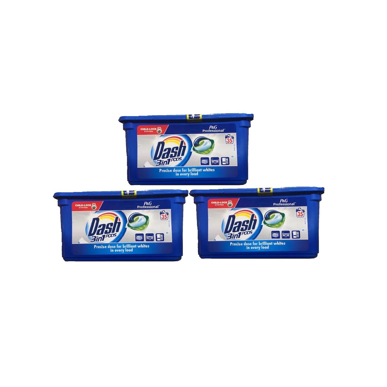 Set capsule 3in1 detergent rufe Dash profesional 2.835kg