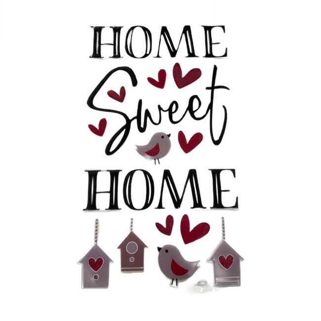 Sticker de perete Home Sweet Home, Multicolor, JMB-BBL2931