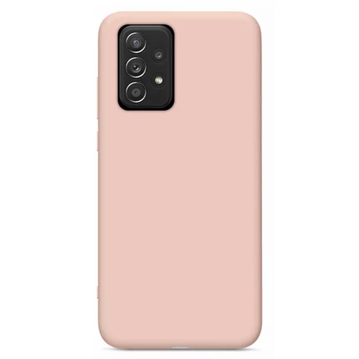 MATA ultravékony szilikon burkolat belül mikroszálas, kompatibilis a Samsung Galaxy A52 4G / A52 5G / A52s 5G, púderrózsaszín