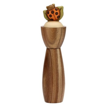 Rasnita manuala pentru condimente, THUN, model Country cu buburuza norocoasa, 28 cm Rasnita manuala pentru condimente, THUN, model Country cu buburuza norocoasa, 28 cm