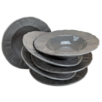 Set 6 farfurii adanci pentru casa familiei tale, Cesiro, Ø 22 cm, Gri Sur Set 6 farfurii adanci pentru casa familiei tale, Cesiro, Ø 22 cm, Gri Sur