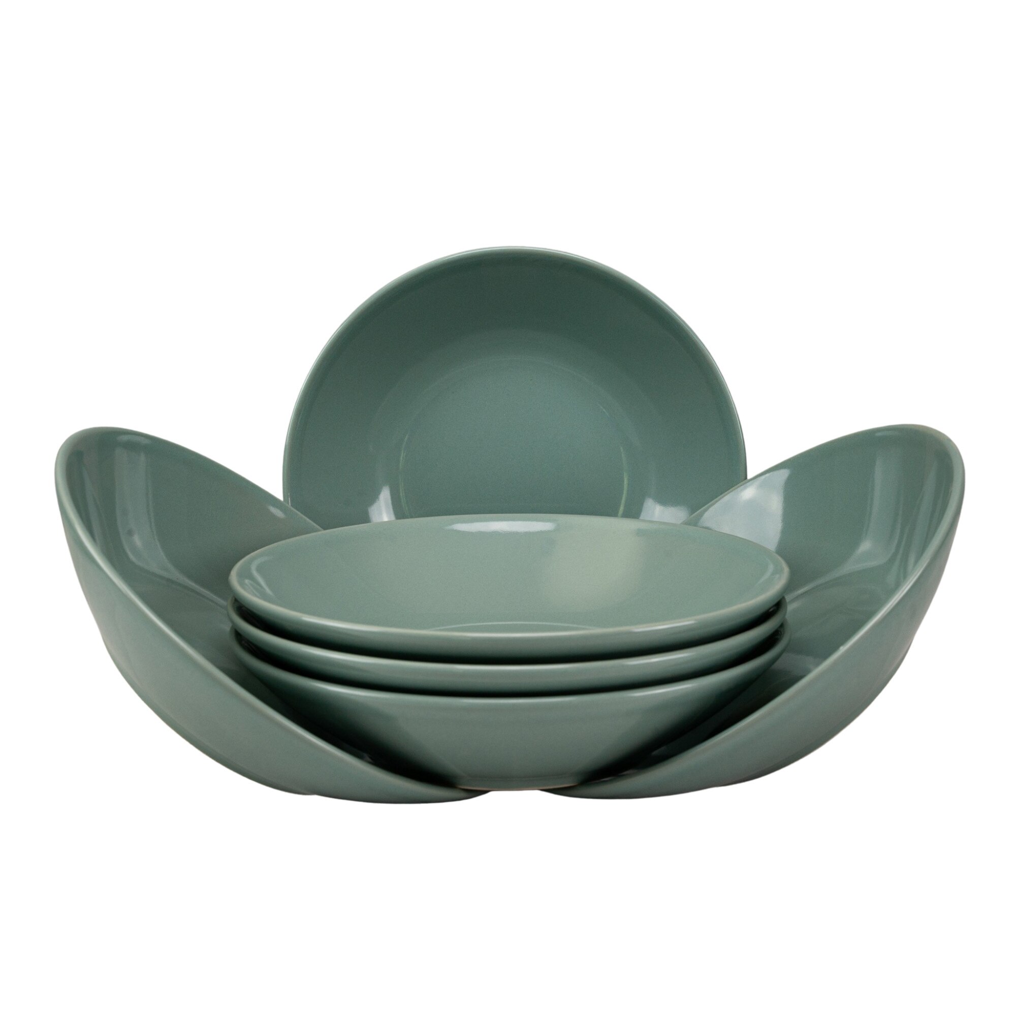 Set 6 farfurii adanci pentru casa familiei tale, Cesiro, Ø 20.5 cm, Gri Cenusiu