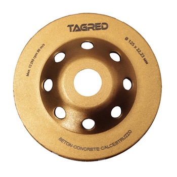 Disc de slefuire, Tagred, pentru beton si piatra, 125mm 125x22.23mm Disc de slefuire, Tagred, pentru beton si piatra, 125mm 125x22.23mm