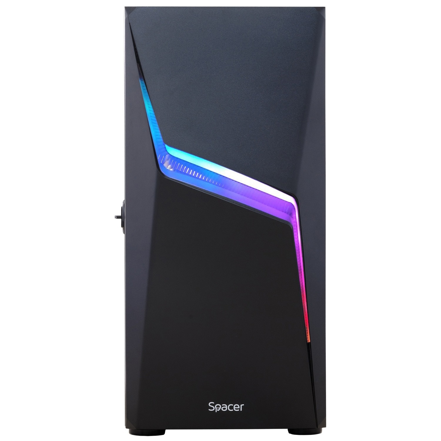 Carcasa Spacer Gaming THUNDER, Mid-Tower, fara sursa, ATX, Black