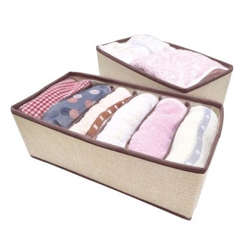 Set 2 organizator pentru sertare cu 6 compartimente , Bej, 30x16x12 cm Set 2 organizator pentru sertare cu 6 compartimente , Bej, 30x16x12 cm