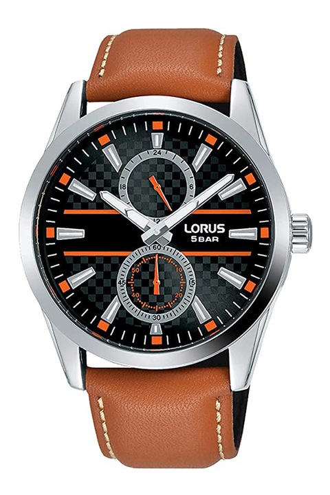 Lorus, Bőrszíjas karóra logós kijelzővel, Karamellbarna