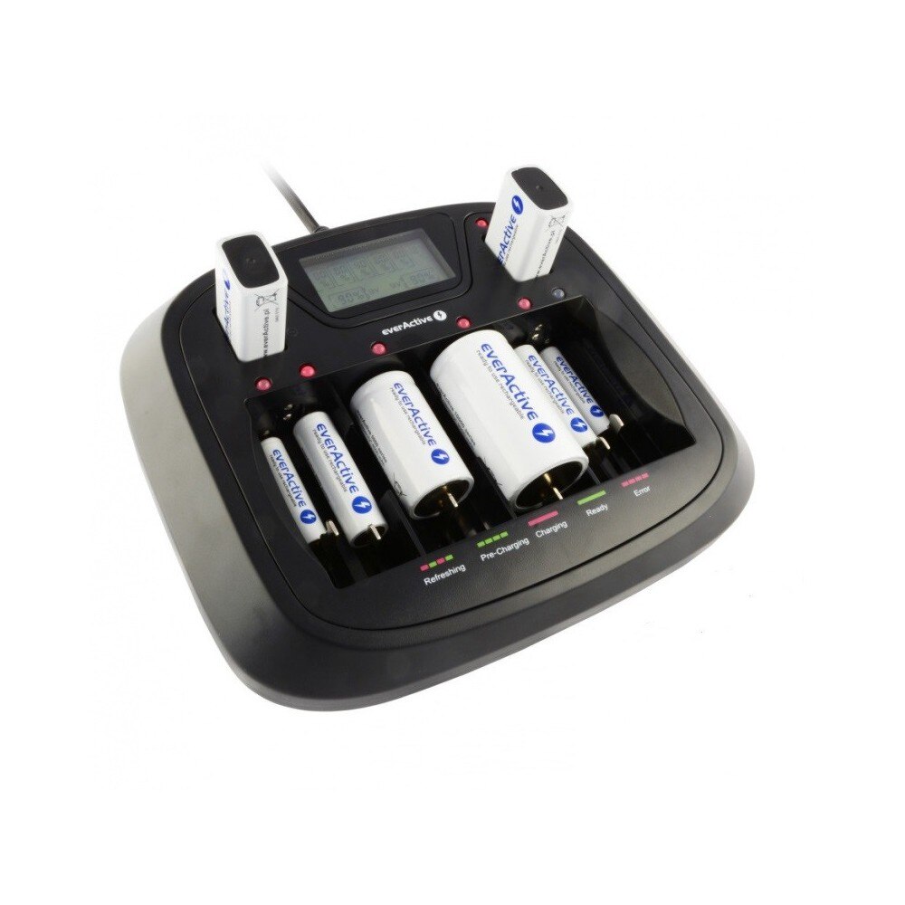 Incarcator profesional 8 canale Everactive nc900u aa aaa c d 9v