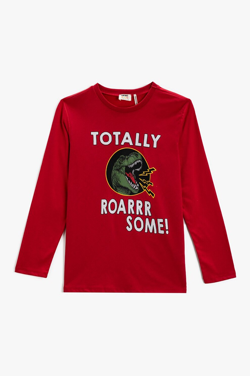 KOTON, Bluza cu imprimeu grafic si text 2KKB16954OK, Rosu