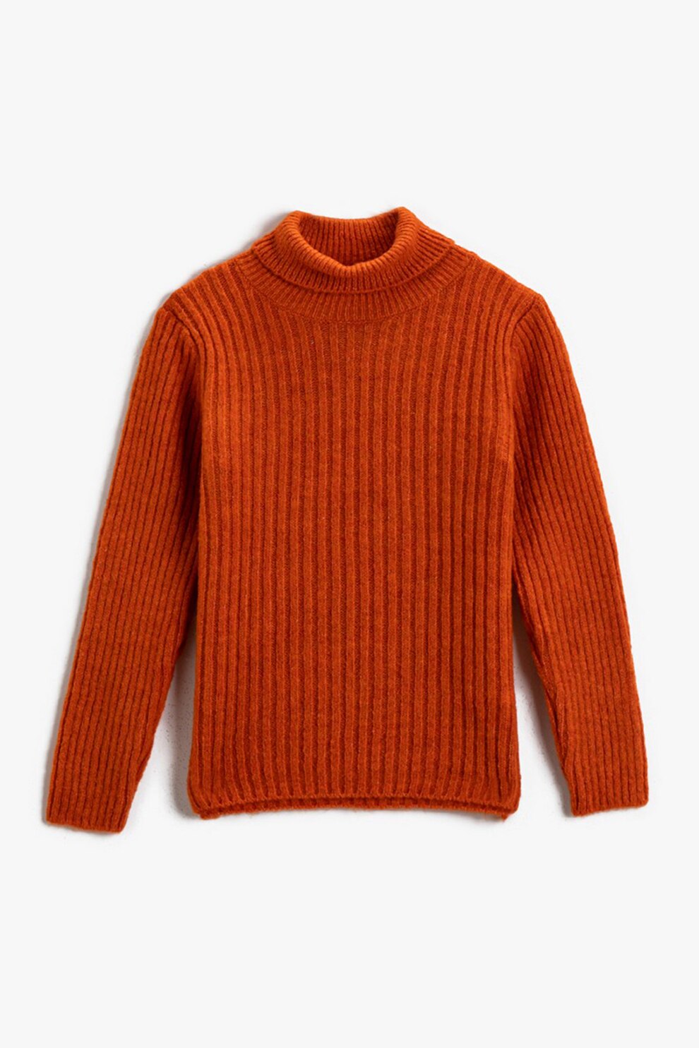 KOTON, Pulover striat cu guler inalt, Oranj stins