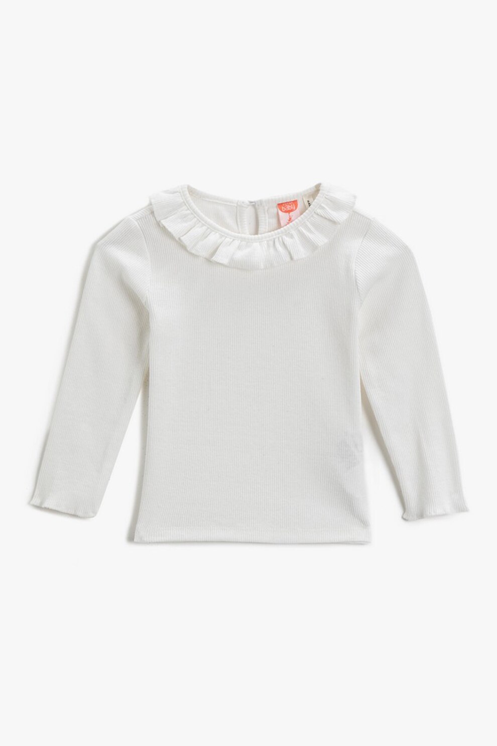 KOTON, Bluza striata cu decupaj tip lacrima, Alb