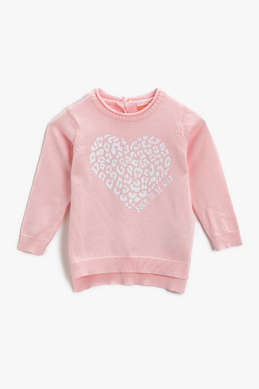 KOTON, Pulover tricotat fin cu imprimeu cu inimi, Roz