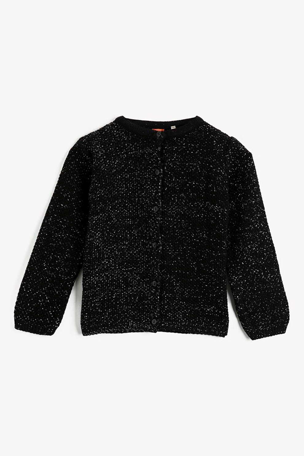 KOTON, Cardigan cu decolteu la baza gatului si aspect texturat, Negru