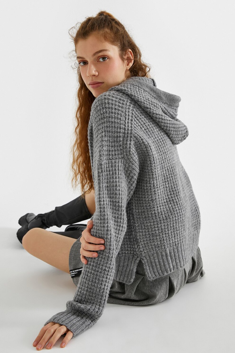 KOTON, Hanorac cu terminatii striate, Gri