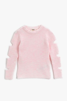 KOTON, Pulover cu decupaje pe maneci, Roz KOTON, Pulover cu decupaje pe maneci, Roz