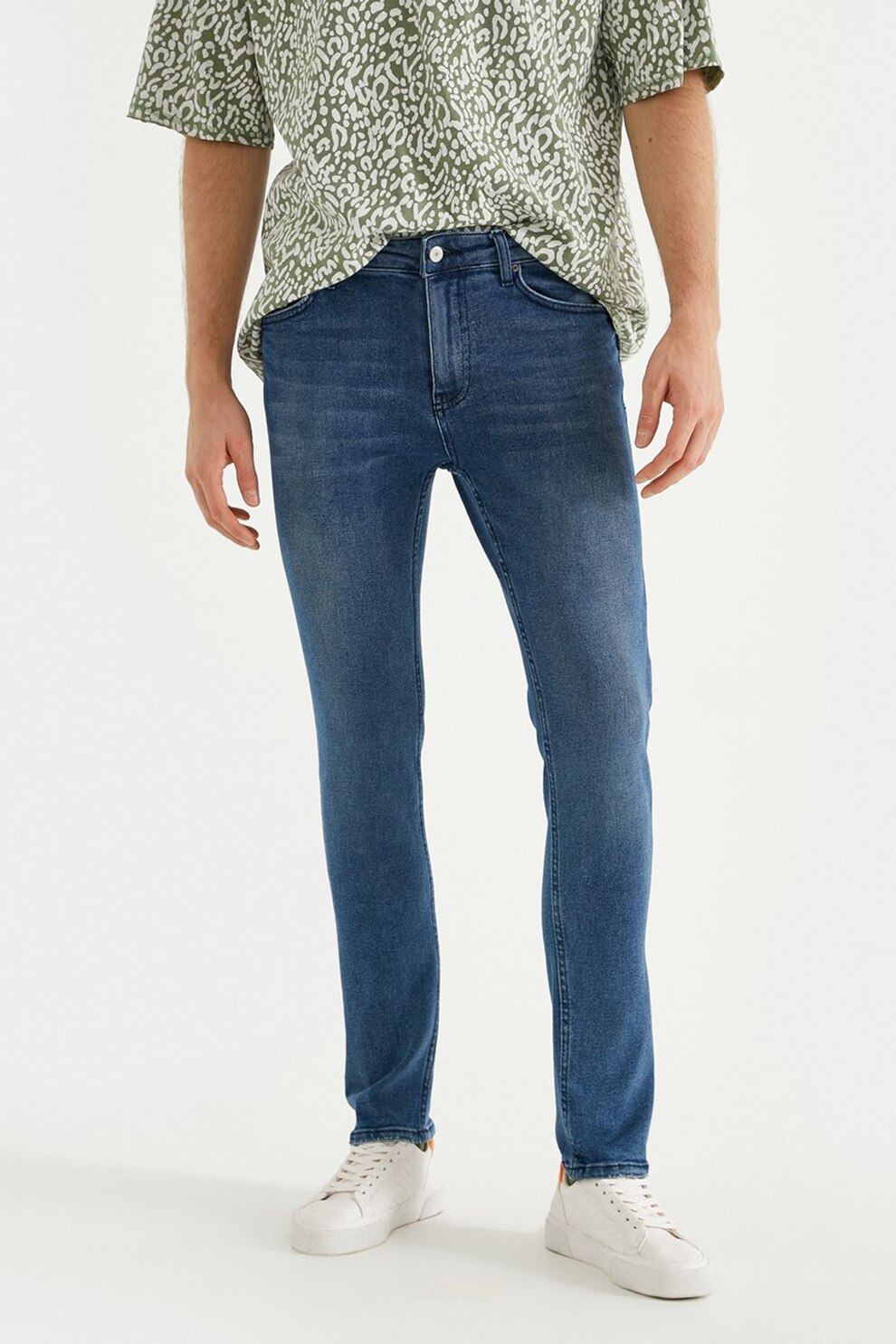 KOTON, Blugi slim fit Brad, Albastru prafuit