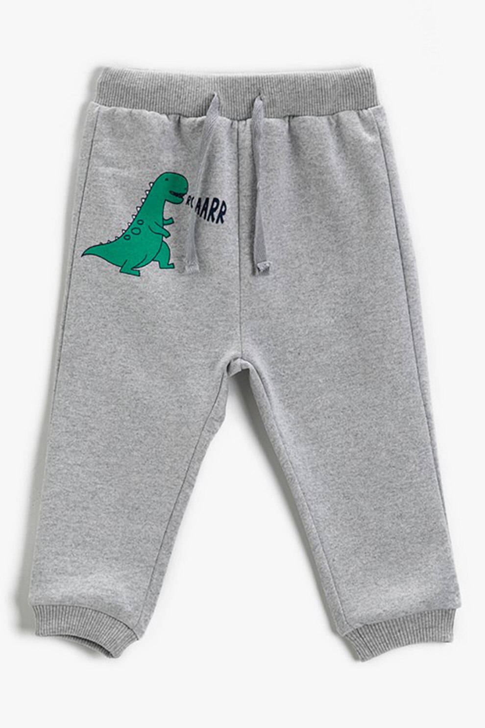 KOTON, Pantaloni sport cu imprimeu dinozaur 2KMB48826OK, Gri melange