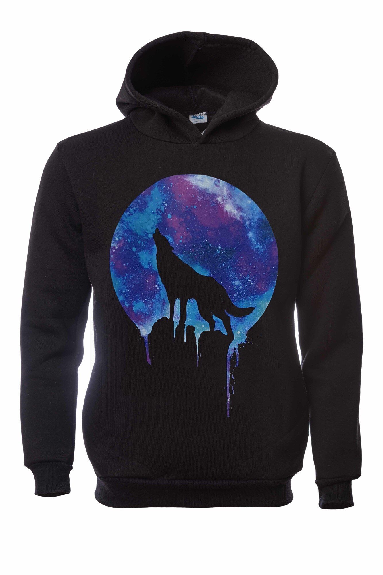 Hanorac pentru barbati Printex, The Wolf and The Moon, Seria Lupi, Digital Print, Negru