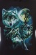 Hanorac pentru barbati Printex, The dream of The Wolf - Full Moon, Seria Lupi, Digital Print, Negru, Marimea 4XL