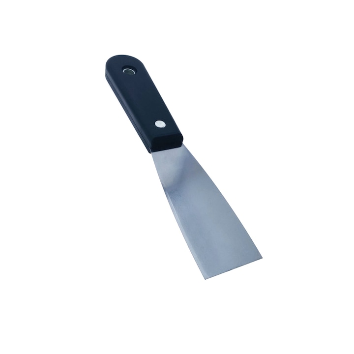 Spaclu Inox Spaclu inox cu maner din plastic, dimensiuni 195 x 38 x 15 mm, negru cu ...
