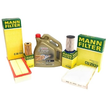 Pachet de revizie filtre Mann si ulei Castrol pentru BMW seria 3 F30/F31 328i 245cp Pachet de revizie filtre Mann si ulei Castrol pentru BMW seria 3 F30/F31 328i 245cp