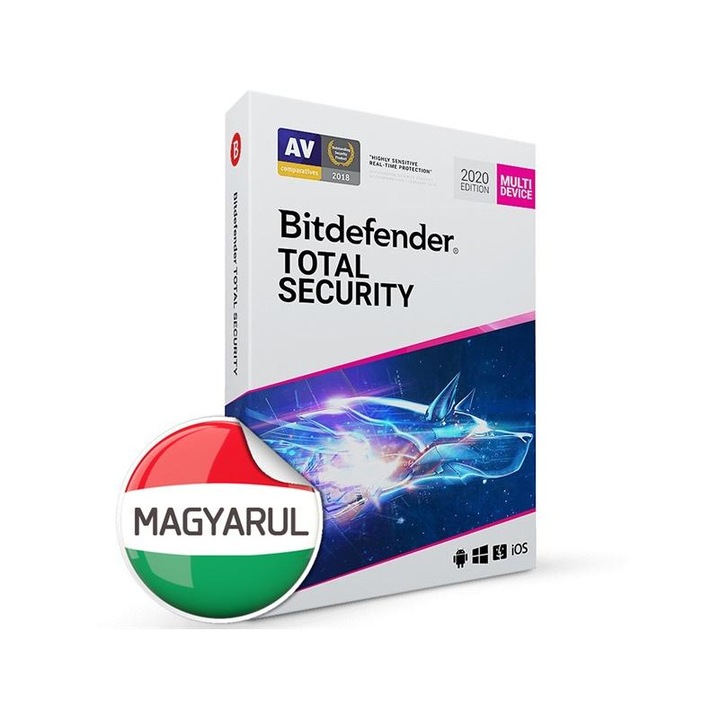 Bitdefender Total Security Hun 5 Eszköz 1 Év Dobozos Vírusirtó Szoftver