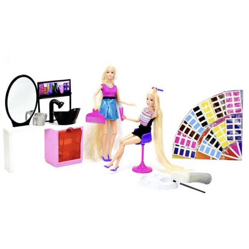 Set 2 papusi - Salon de infrumusetare - 34 cm