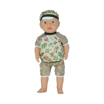 Papusa baietel 60 cm pentru fete 3+ ani Mini Junior 056228-3G, Multicolor Papusa baietel 60 cm pentru fete 3+ ani Mini Junior 056228-3G, Multicolor