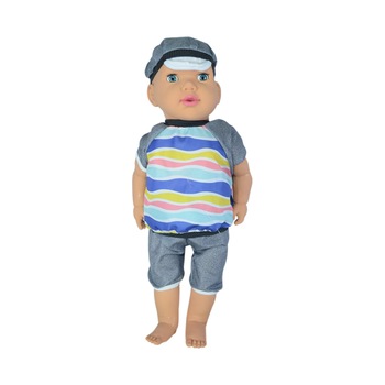 Papusa baietel 60 cm pentru fete 3+ ani Mini Junior 056228-3H, Multicolor Papusa baietel 60 cm pentru fete 3+ ani Mini Junior 056228-3H, Multicolor