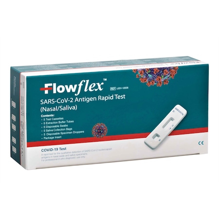 Set 5 Teste Rapide Antigen 2 in 1 Saliva/Nazal COVID-19, Flowflex, Acon Labs, pentru uz profesional