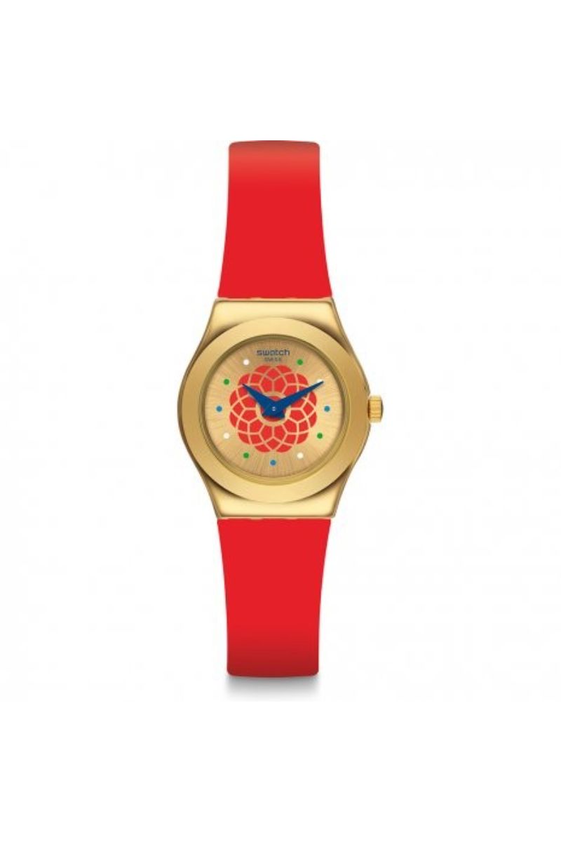 Ceas dama Swatch, YSG151, Rosu/Negru
