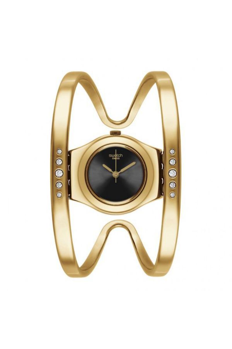 Ceas dama Swatch, YSG132HB, Auriu/Negru