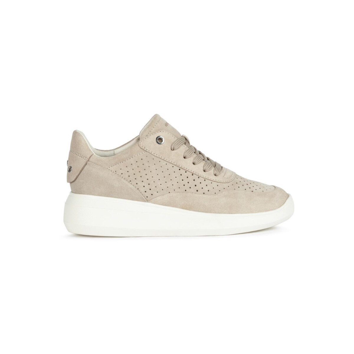 Pantofi sport dama, Geox, D Rubidia Lt Taupe, Piele ecologica, Bej, 40 EU