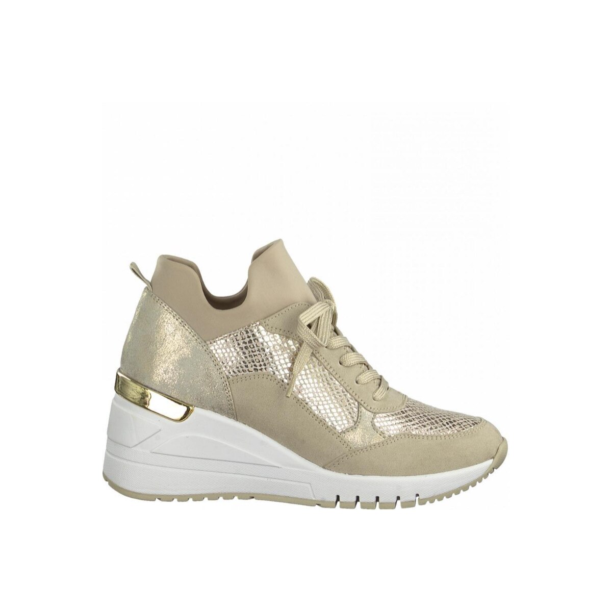 Pantofi sport dama, Marco Tozzi, Dune Comb Casual Trainers, Textil, Bej