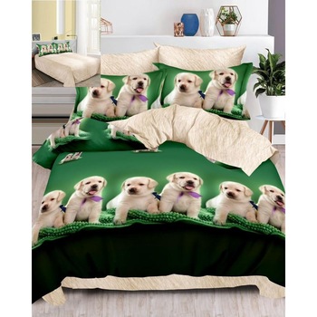 Set Lenjerie de Pat din Finet, 6 Piese, Pat 2 Persoane, Labdrador Dogs, FN-529 Set Lenjerie de Pat din Finet, 6 Piese, Pat 2 Persoane, Labdrador Dogs, FN-529