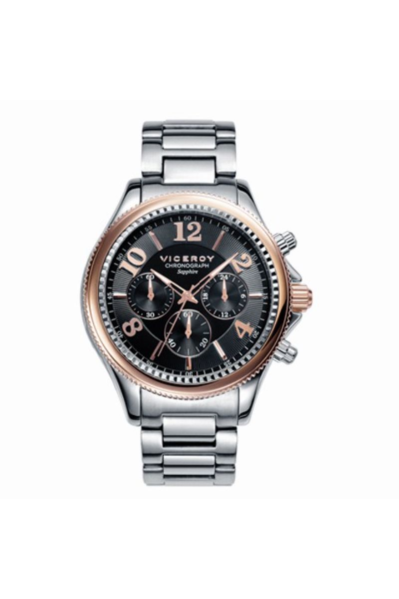 Ceas barbatesc Viceroy, 47891-95, Argintiu/Negru