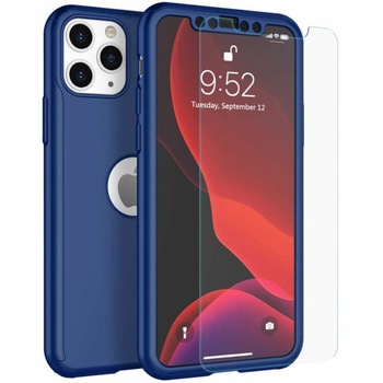 Husa 360 GKK Full Cover cu folie de sticla pentru iPhone 11 Pro Max Albastru - Blue Husa 360 GKK Full Cover cu folie de sticla pentru iPhone 11 Pro Max Albastru - Blue