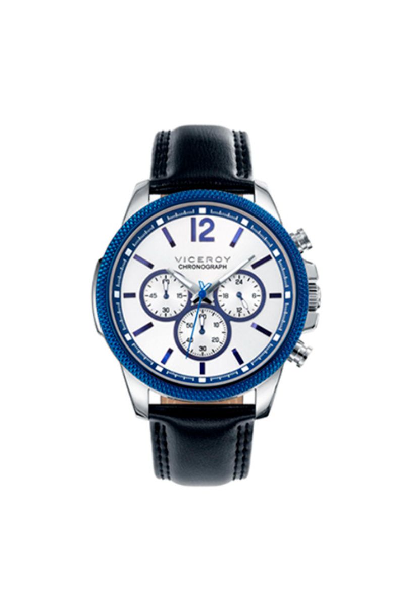 Ceas barbatesc Viceroy, 40507-05, Negru/Albastru