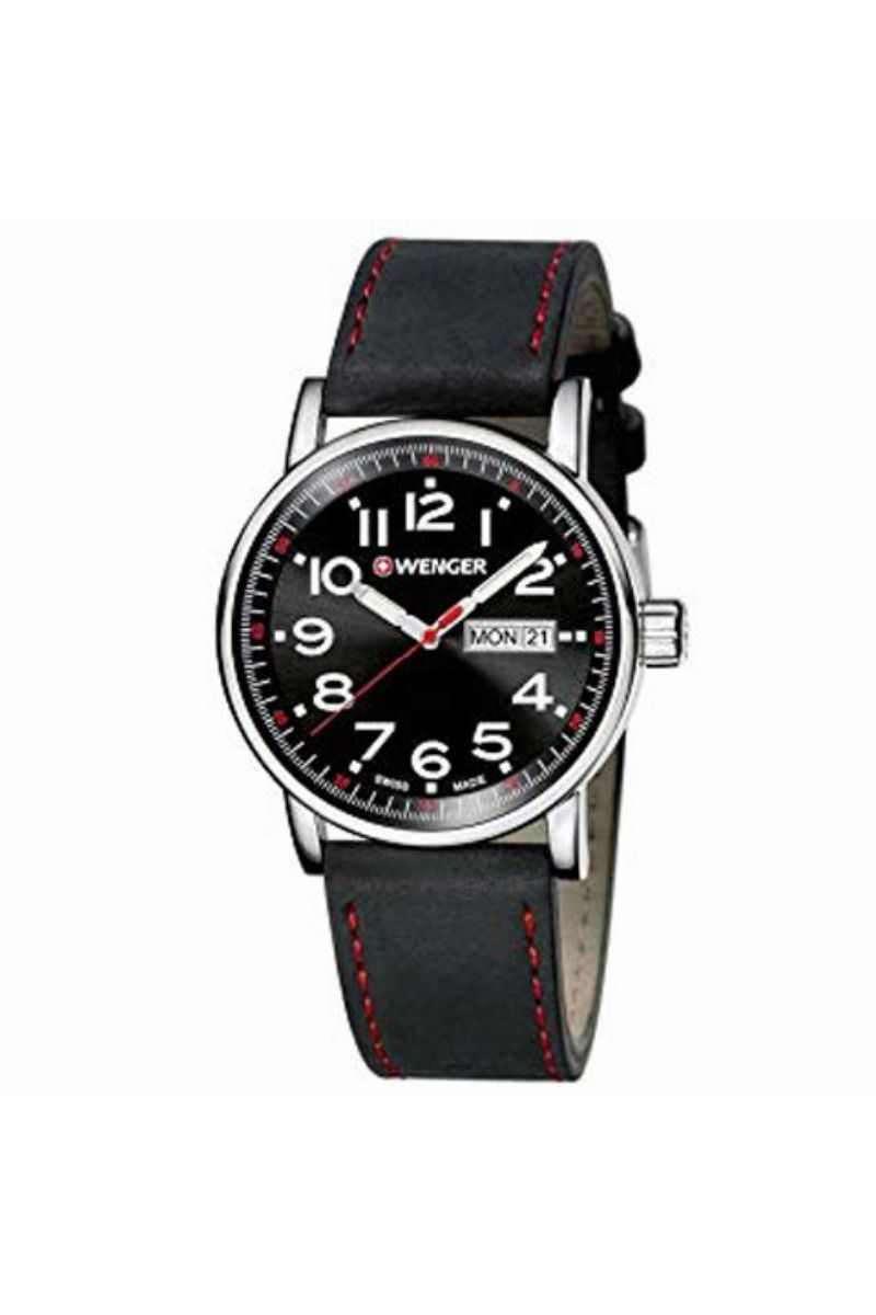 Ceas barbatesc Wenger, 01.0341.103, Argintiu/Negru
